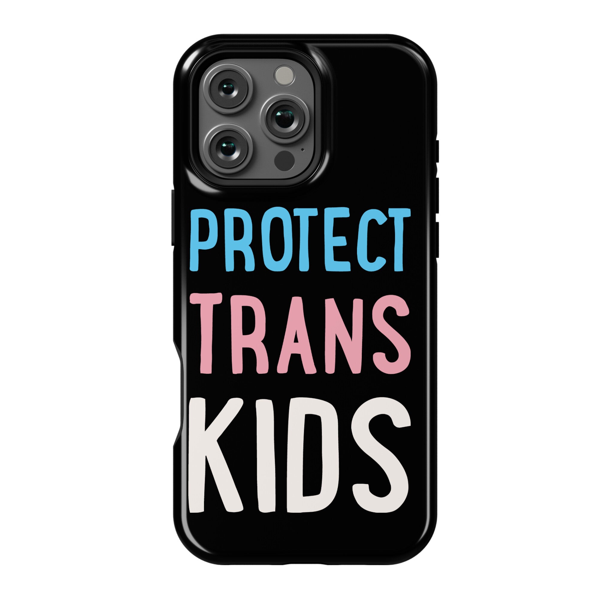 Protect Trans Kids White Print Phone Case